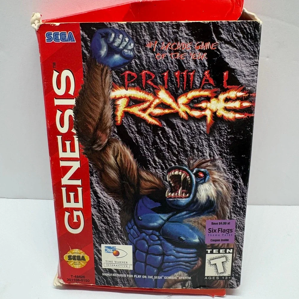 CIB Video Game Fighting Primal Rage Sega Genesis T-48426